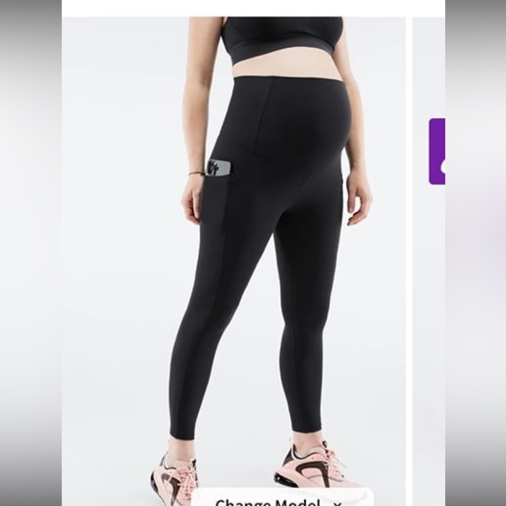 Fabletics High Waisted PureLuxe 7/8 Maternity Leggings